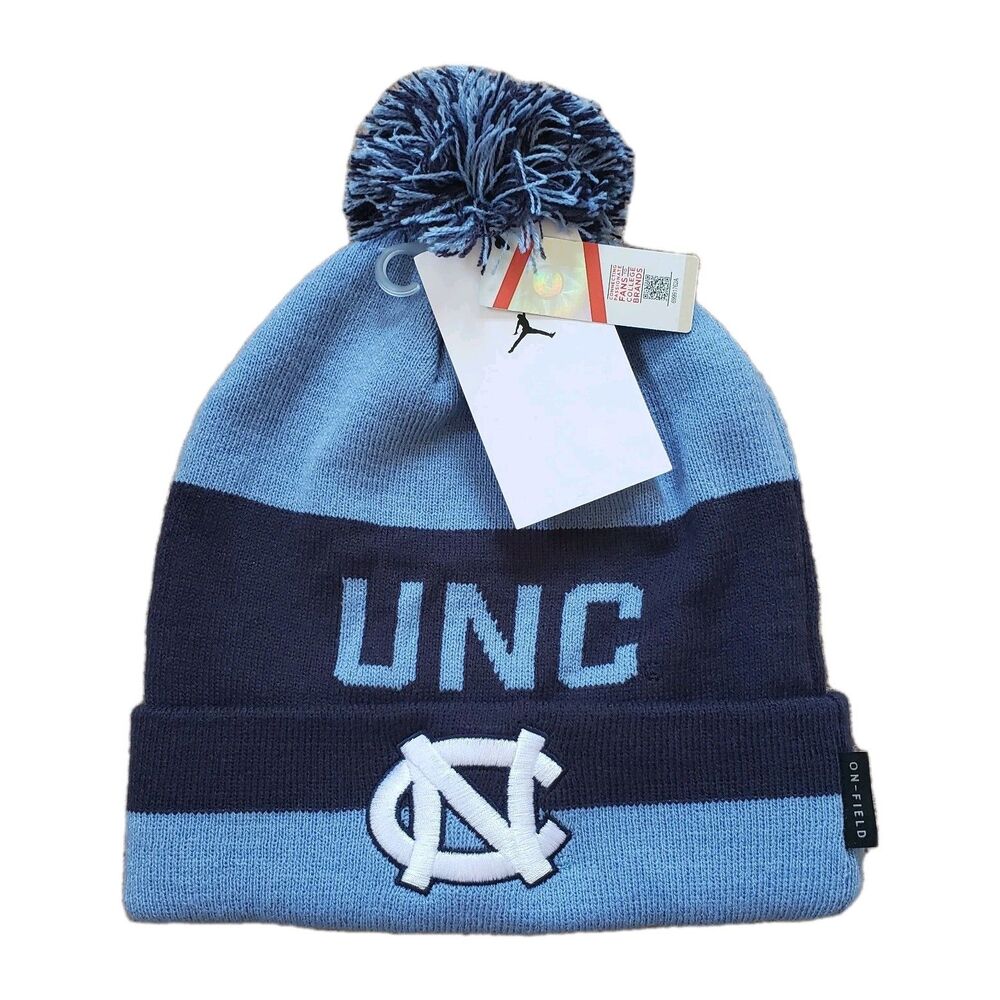 Jordan North Carolina Tar Heels Adult Valor Blue GameDay Knit Pom Beanie Hat